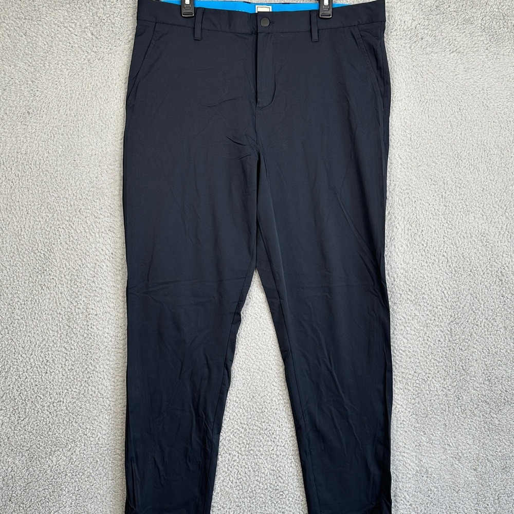 Swet Tailor Pants Mens 38X32 Black Performance Chino Golf Tech Stretch Straight